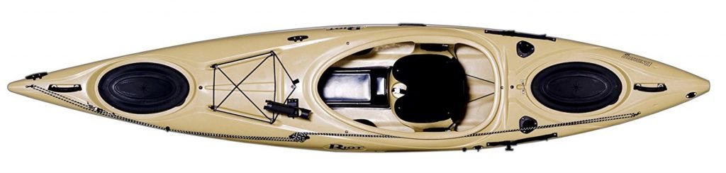 Riot Kayaks Enduro 12 Angler Flatwater Fishing Kayak - top view