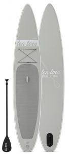 Ten Toes iSUP Jetsetter Inflatable Touring Standup Paddleboard - Grey color