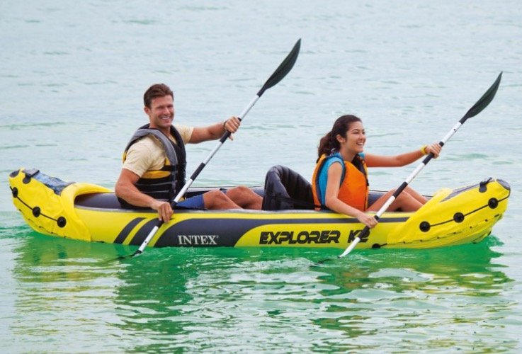 Intex Explorer K2 Inflatable Kayak 2 Person Paddling Paddle Pursuits