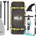 ISLE Airtech Explorer Inflatable Stand Up Paddle Board – package kit pump bagpack leash