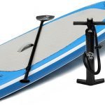 Ten Toes 10′ Weekender Inflatable Stand Up Paddle Board – detail of deckpad paddle and pump